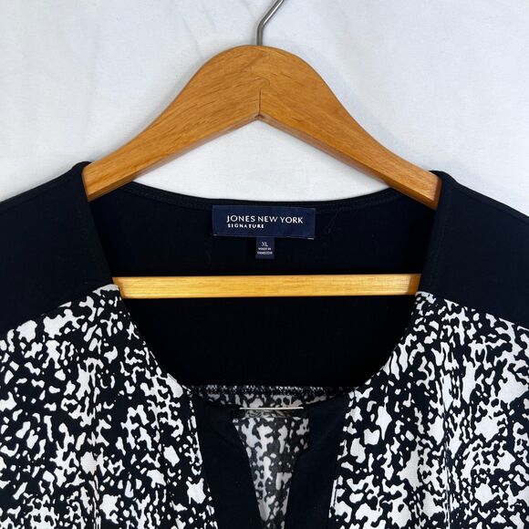 Jones New York Sleeveless Abstract Tank Blouse Office Work Base Layer Size XL - Picture 3 of 9